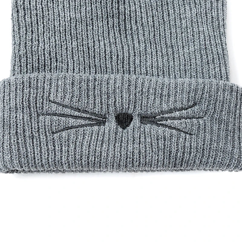 Whimsical Cat Ear Beanie For Women Warm Winter Hat Cute Accessory 🐱❄️