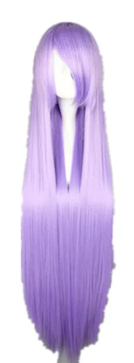 Kawaii Lilac Long Wig 🌸✨ - 40" Straight Synthetic Hair for Cosplay & Parties! 🌈