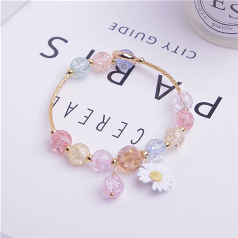 💖 Adorable Kawaii Popcorn Beads Bracelet 🌈 for Girls - Whimsical Friendship Jewelry 🌟