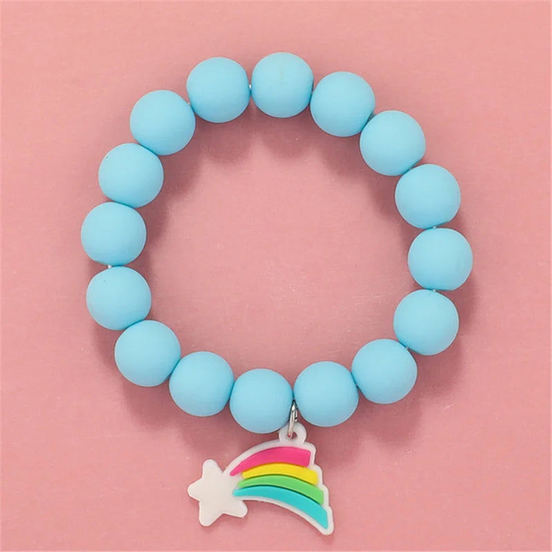 💖 Adorable Kawaii Popcorn Beads Bracelet 🌈 for Girls - Whimsical Friendship Jewelry 🌟