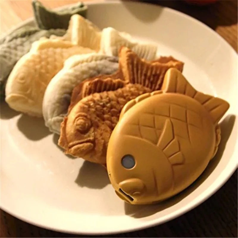 Kawaii Fish-Shaped 5000mAh Taiyaki Power Bank 🐟✨ - Adorable Ultrathin Mobile Charger Gift for Girls! 🌸💖