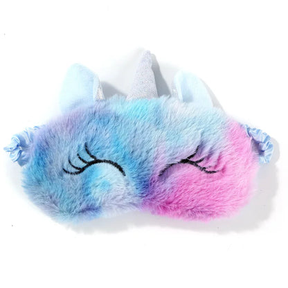 Kawaii Cartoon Unicorn Sleep Mask 🦄✨ | Cute Plush Eye Shade for Kids 🎁 | Cozy Travel Blindfold for Sweet Dreams 🌙💤