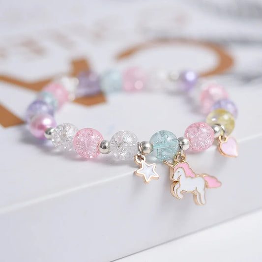 💖 Adorable Kawaii Popcorn Beads Bracelet 🌈 for Girls - Whimsical Friendship Jewelry 🌟