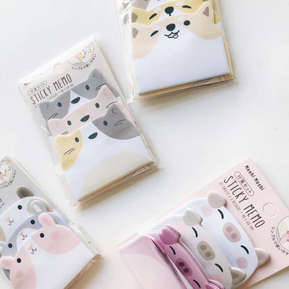 🐧✨ Adorable Animal Sticky Notes Set - 45 Sheets of Fun Penguin, Pig, Bear, & Cat Memo Pads for Students! 🎉📚