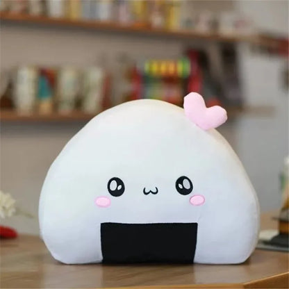 Adorable Plush Rice Ball Pillow 🍙✨ - Pixie Quill