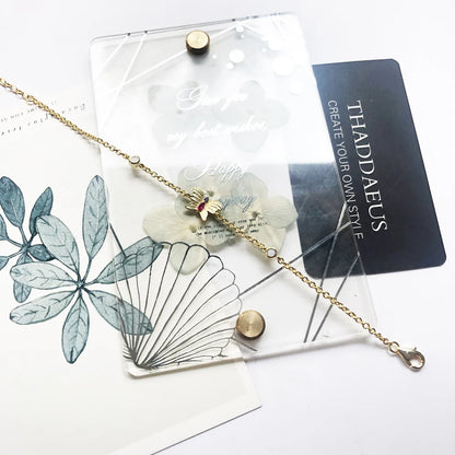 Kawaii Gracile Butterfly Bracelet 🌸✨ | Gold Link Chain 925 Sterling Silver 🦋 | Charming Fashion Jewelry Gift for Women 💖