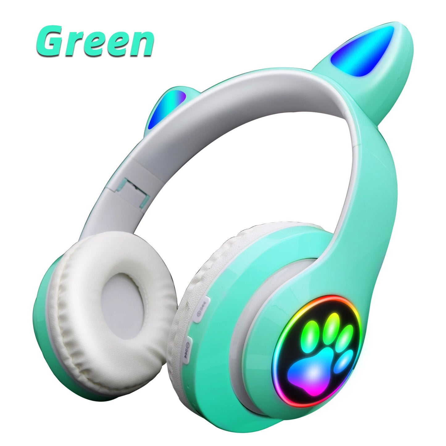 Kawaii Pink Cat Ears Bluetooth Headphones 🎧💕 | Cute Foldable Stereo Earphones with Microphone for Kids & Girls 🎀✨