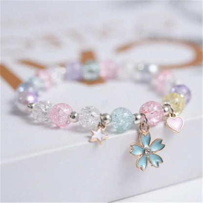💖 Adorable Kawaii Popcorn Beads Bracelet 🌈 for Girls - Whimsical Friendship Jewelry 🌟