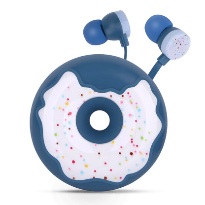 Kawaii Donut Earbuds 🍩✨ - Adorable Wired Headphones with Microphone & Cute Case for Kids 🎧🐾