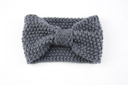 Kawaii Cozy Bowknot Knitted Headband 🎀 | Handmade Winter Hair Accessory for Stylish Women ❄️🌟