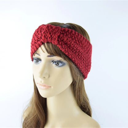Kawaii Cozy Bowknot Knitted Headband 🎀 | Handmade Winter Hair Accessory for Stylish Women ❄️🌟