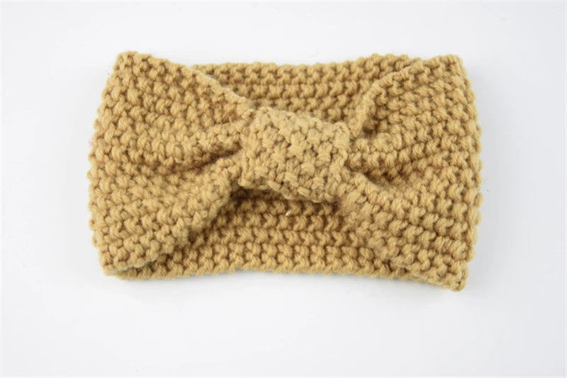 Kawaii Cozy Bowknot Knitted Headband 🎀 | Handmade Winter Hair Accessory for Stylish Women ❄️🌟