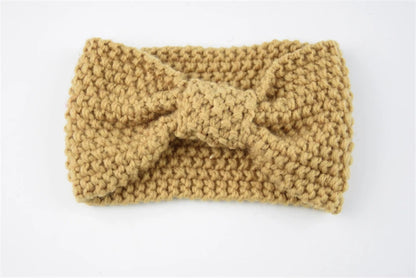 Kawaii Cozy Bowknot Knitted Headband 🎀 | Handmade Winter Hair Accessory for Stylish Women ❄️🌟