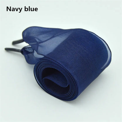 Wide 4cm Transparent Chiffon Silk Flat Shoelaces With Big Bow 👟🎀