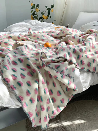 Cozy Cherry Dreams 3D Blanket for Kids 🍒💖 Snuggle Up in Style! 🌙✨ - Pixie Quill