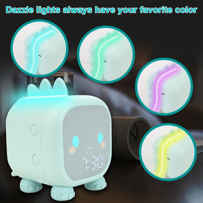 🌟 Adorable Dinosaur Kids Alarm Clock 🦖 | LED Night Light & Sleep Trainer with Temperature Display 🌈 | Perfect for Sweet Dreams! 💖