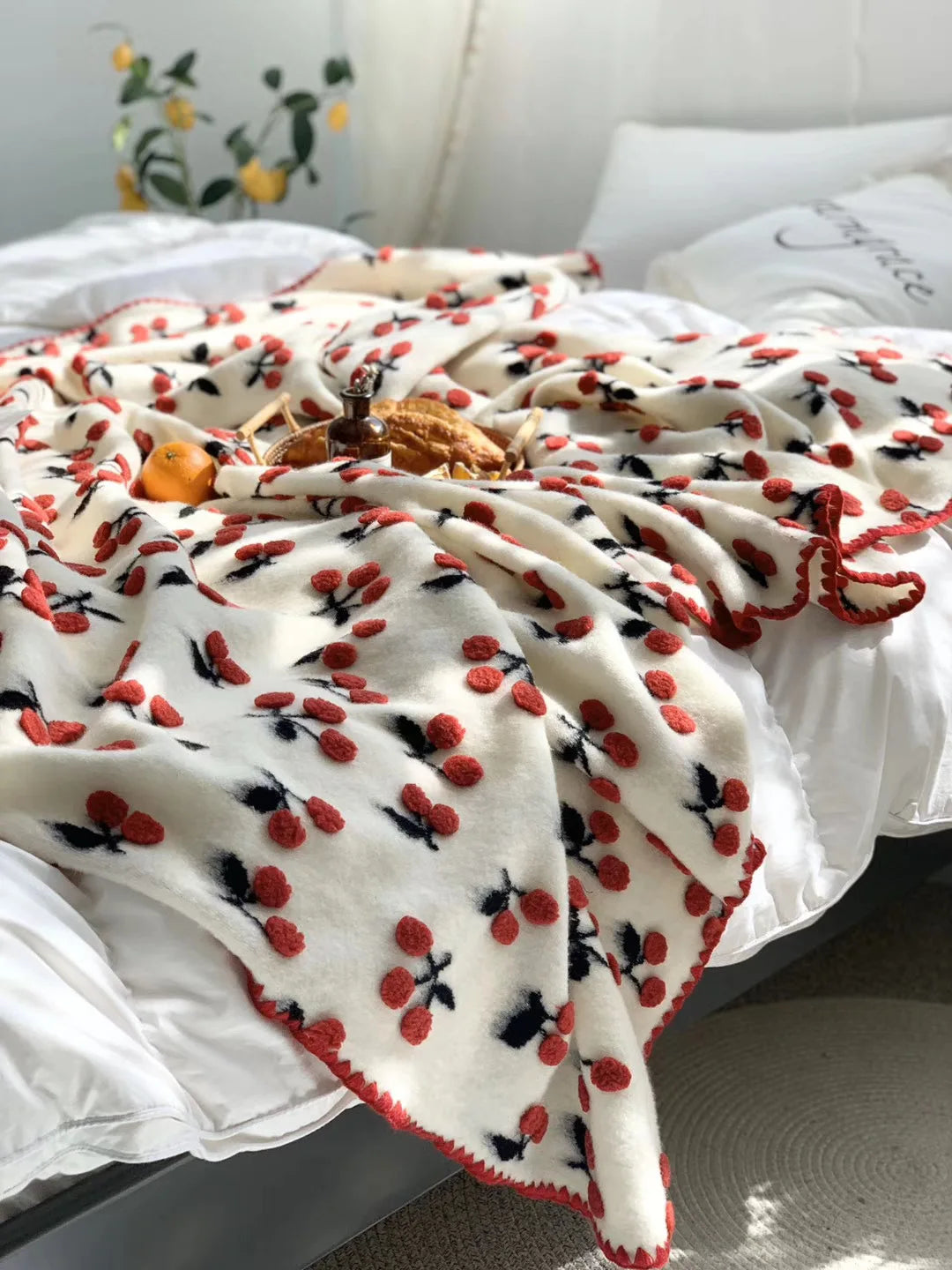Cozy Cherry Dreams 3D Blanket for Kids 🍒💖 Snuggle Up in Style! 🌙✨ - Pixie Quill
