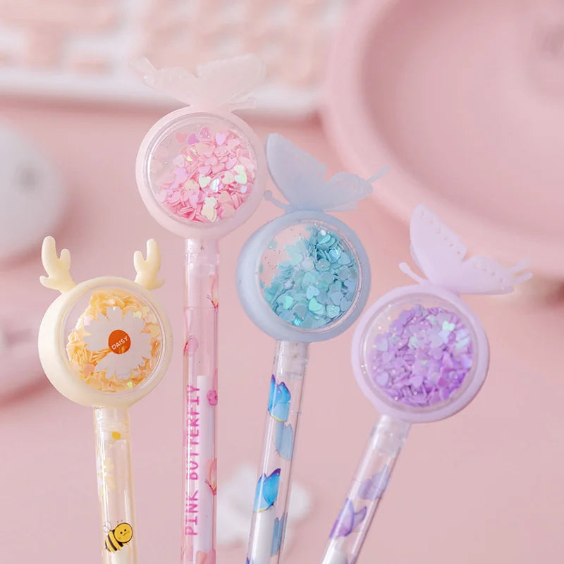 Kawaii Gel Pen 🐰✨ | Cute Rabbit & Butterfly Design | Sweet 0.5mm Ink for School & Office Supplies 🖊️🌼