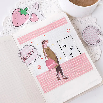 🍓 Kawaii Strawberry Delight Stickers Box - Adorable Scrapbooking & Planner Essentials! 🌸