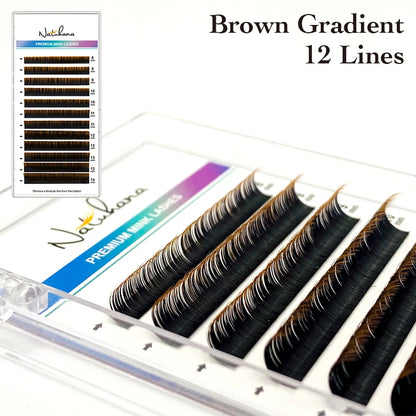 🌈 Kawaii Ombre Rainbow Faux Mink Eyelashes - Colorful Gradient Extensions! 🦄✨