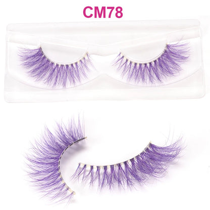 Kawaii Rainbow Mink Lashes 🌈 | 3D/5D Colorful Faux Eyelashes for Cosplay & Halloween 🎉