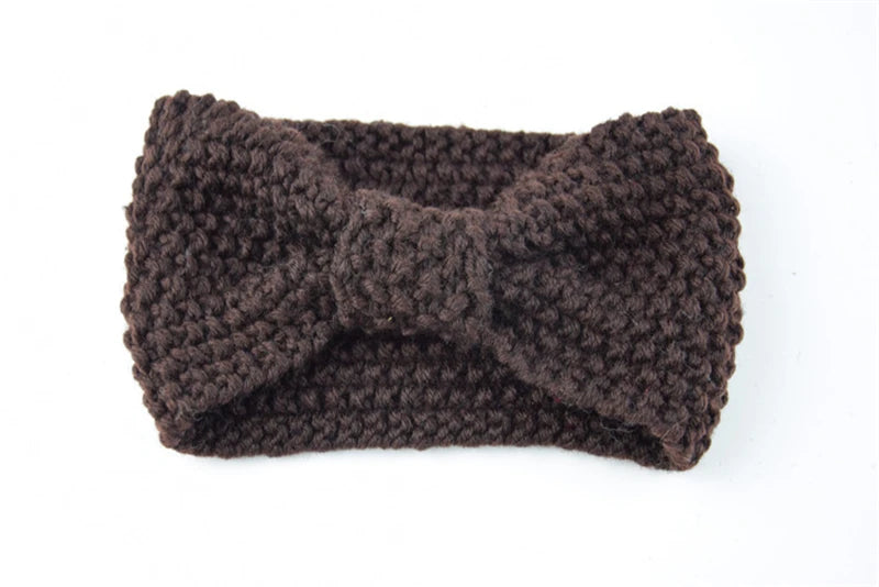 Kawaii Cozy Bowknot Knitted Headband 🎀 | Handmade Winter Hair Accessory for Stylish Women ❄️🌟