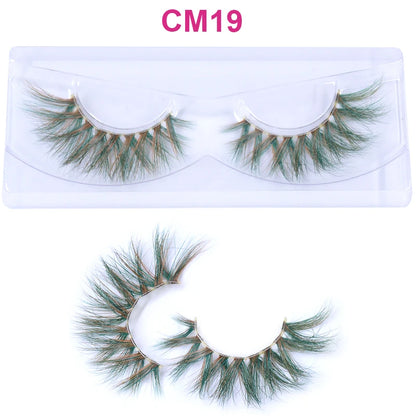 Kawaii Rainbow Mink Lashes 🌈 | 3D/5D Colorful Faux Eyelashes for Cosplay & Halloween 🎉