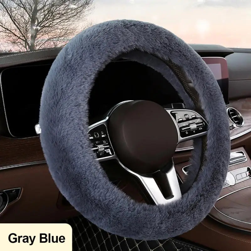 Kawaii Plush Bear Ear Steering Wheel Cover 🐻✨ | Cozy Cartoon Car Accessory for Winter 🥶🌟