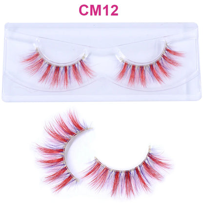 Kawaii Rainbow Mink Lashes 🌈 | 3D/5D Colorful Faux Eyelashes for Cosplay & Halloween 🎉