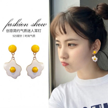 🥚✨ Adorable Egg-cellent Charm Earrings for Fun-Loving Girls! 💖🥚