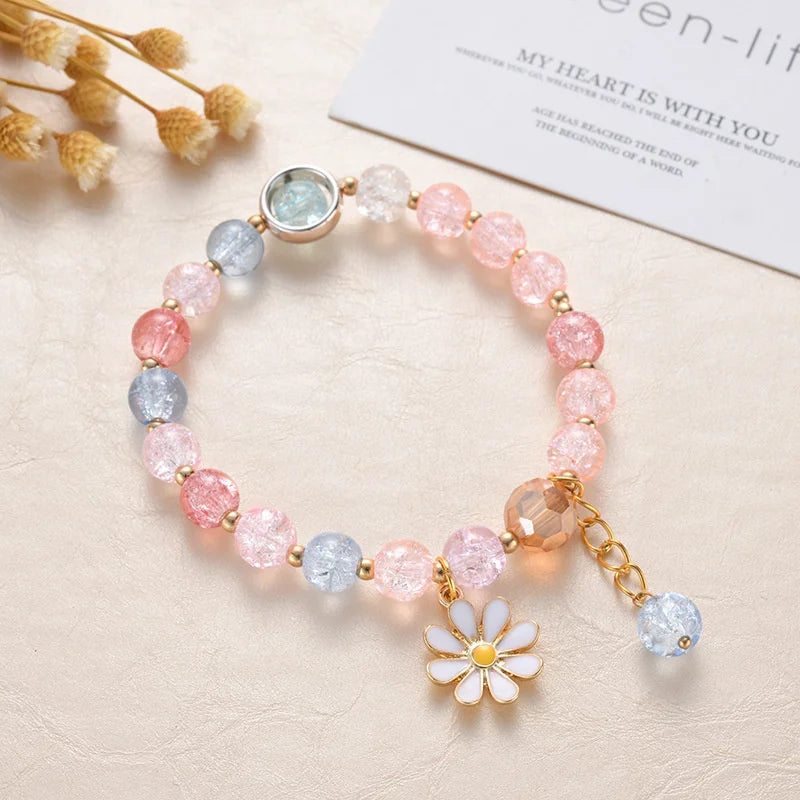 💖 Adorable Kawaii Popcorn Beads Bracelet 🌈 for Girls - Whimsical Friendship Jewelry 🌟