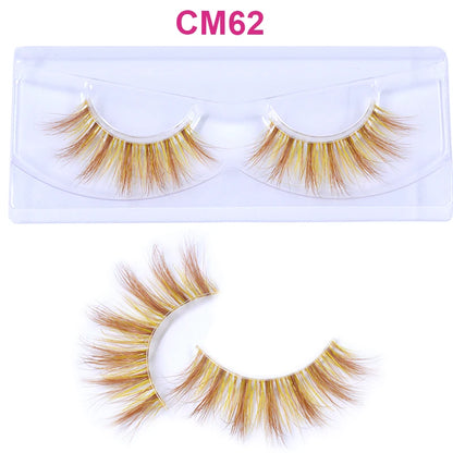 Kawaii Rainbow Mink Lashes 🌈 | 3D/5D Colorful Faux Eyelashes for Cosplay & Halloween 🎉