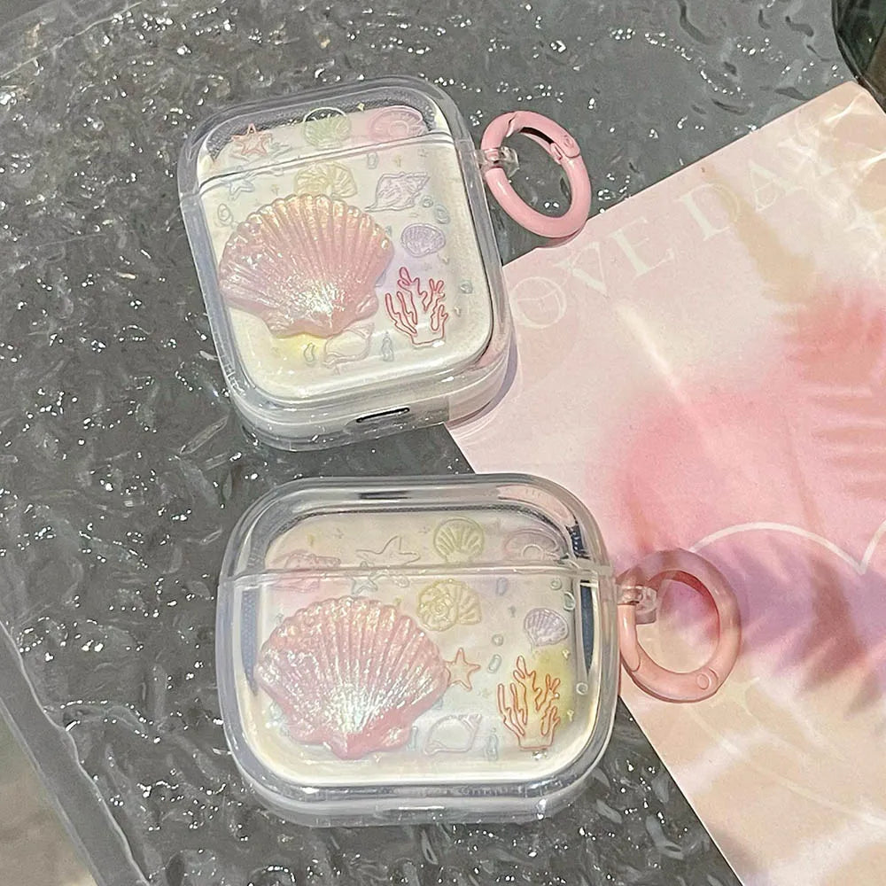 🌊✨ Adorable 3D Shell & Starfish AirPods Case for Ocean Lovers! 🌟🐚 - Pixie Quill