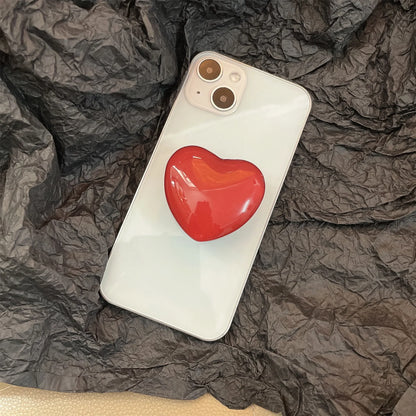 Phone Holder Popular Socket Griptok Finger Grip Bracket Stand Love Heart Ins Style Cute Poping Pink White Cellphone Accessory - Pixie Quill