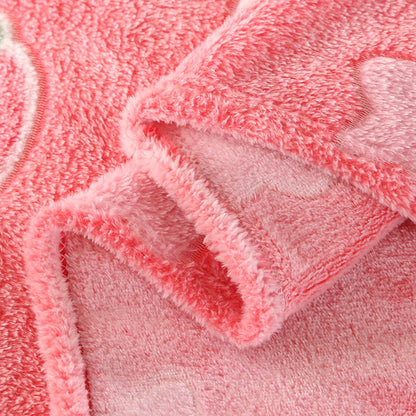 🌸🍓 Adorable Pink Strawberry Rabbit Throw Blanket for Cozy Cuddles! 🐰✨ - Pixie Quill