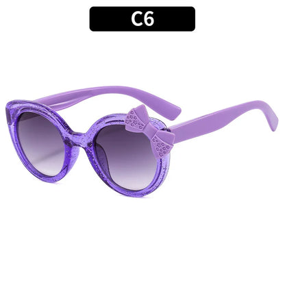 Kawaii Cat Eye Sunglasses for Kids 🐱✨ Cute Bowknot UV400 Eyewear for Girls & Boys 💖 Trendy Summer Shades!