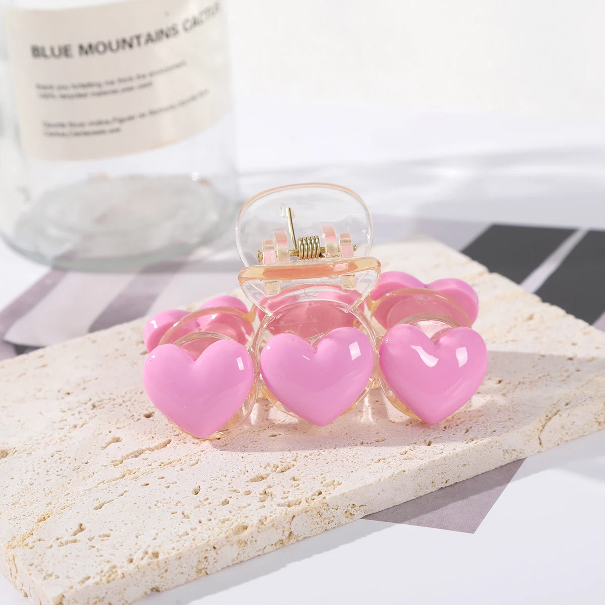 🌸✨ Adorable Love Rainbow Hair Claw Clip - Chic Ponytail Holder for Stylish Ladies! 💖🦋 - Pixie Quill