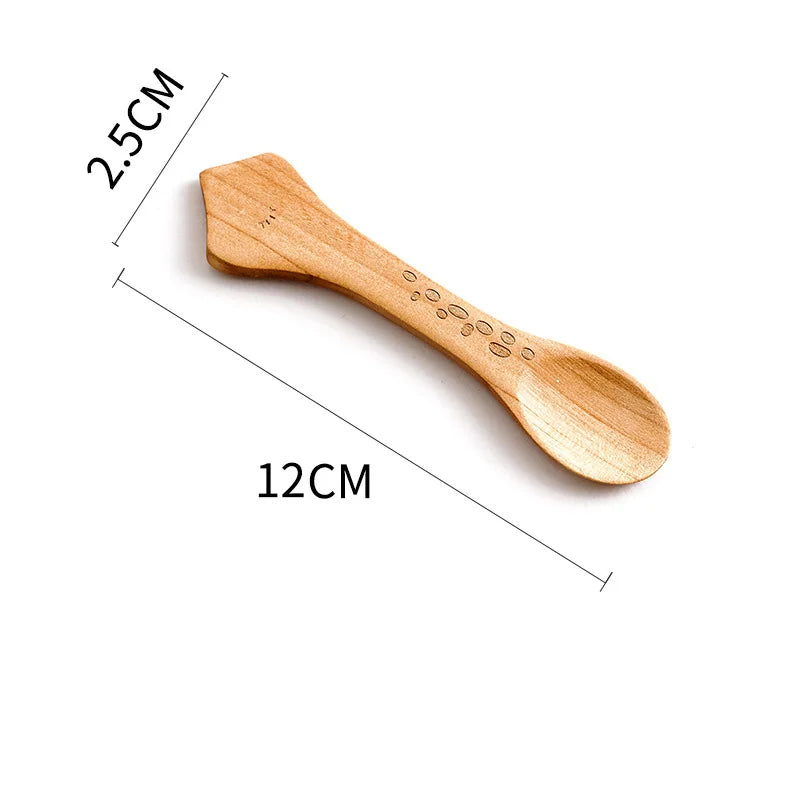 🌟 Adorable Wooden Spoons for Little Chefs 🍯☕️✨ Fun Cutlery for Kids' Kitchen Adventures! 🥄🍰 - Pixie Quill