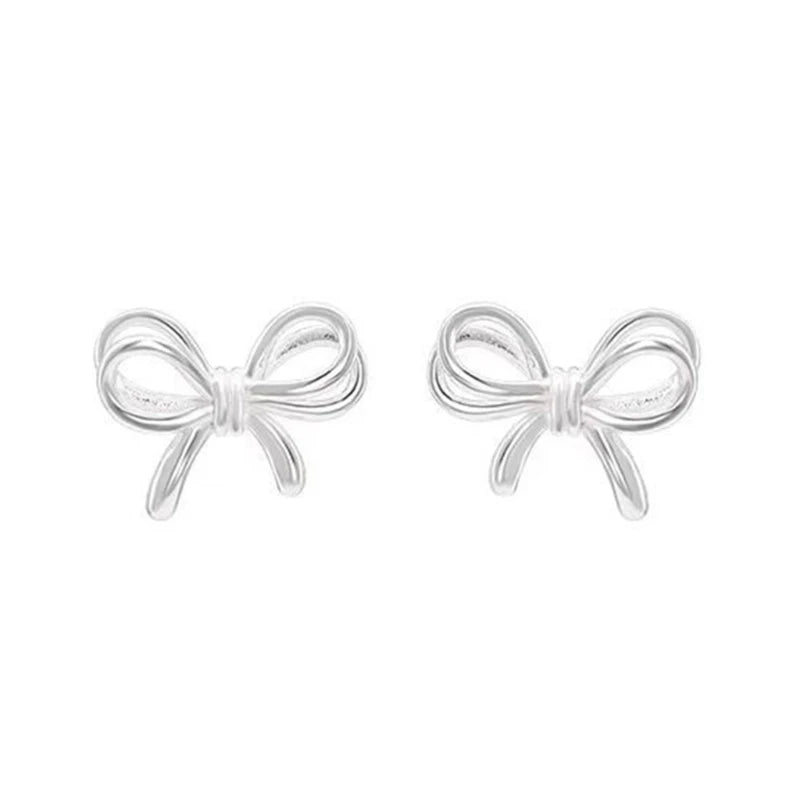 Kawaii Bowknot Hoop Earrings 🎀✨ Cute Ear Piercing Jewelry for Trendy Fashionistas!