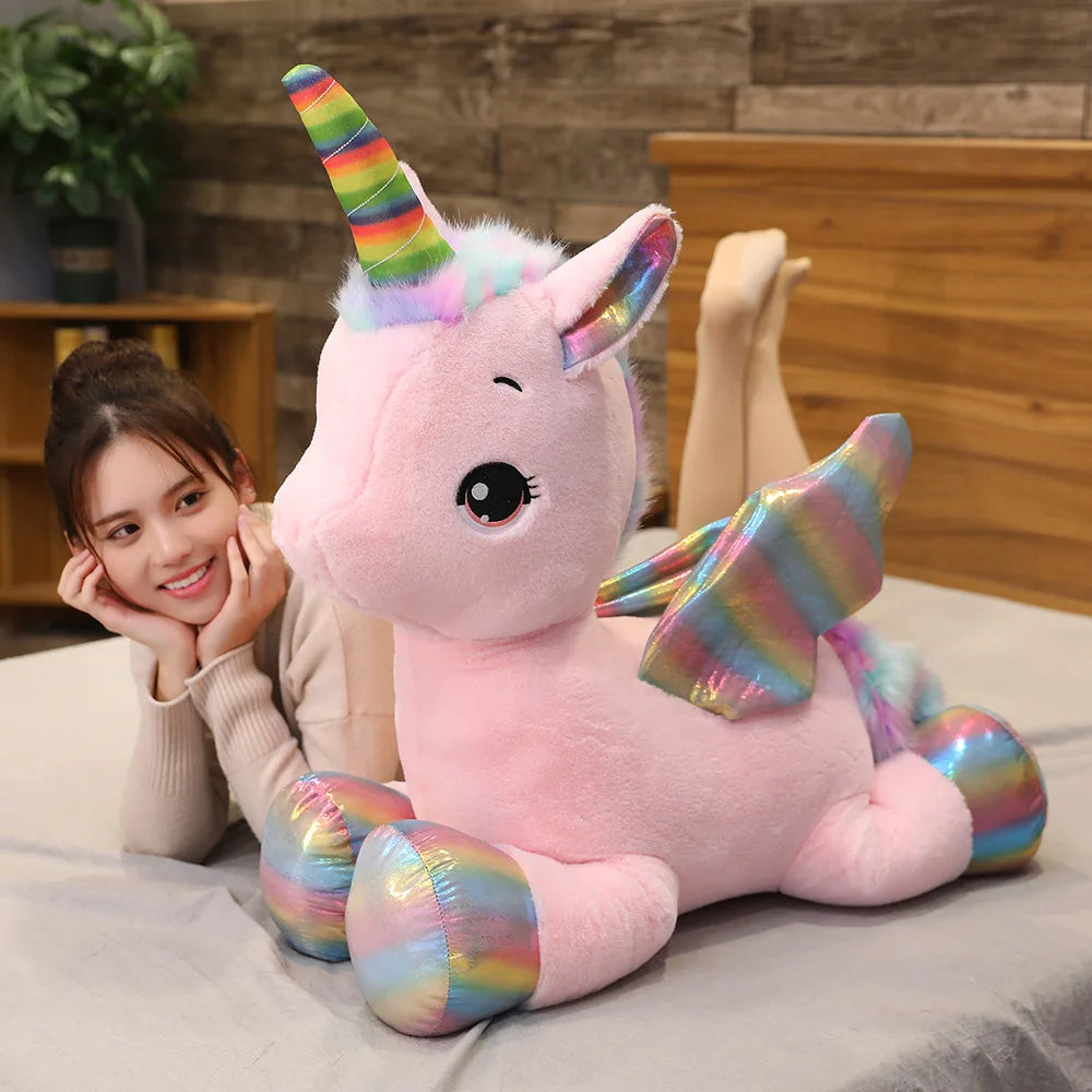 Adorable Kawaii Unicorn Plush 🌈✨ - Soft Pink Horse Dreamy Pillow for Sweet Girls 🎀 | Perfect Gift for Kids & Cozy Home Decor! 🦄💖