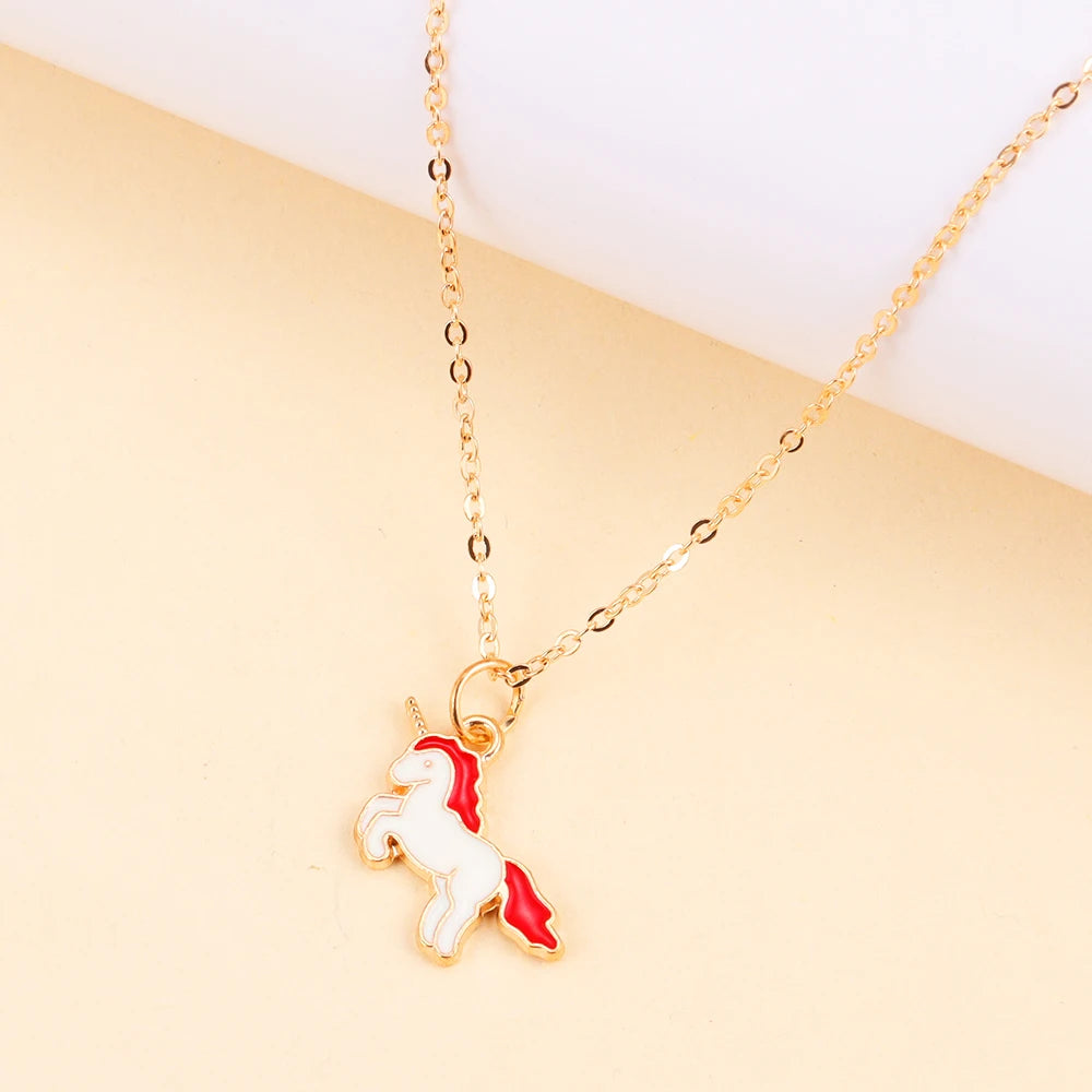 Kawaii Rainbow Unicorn Pendant Necklace 🌈✨ - Adorable Choker for Girls & Women 🎀 - Perfect Birthday Gift! 🎁