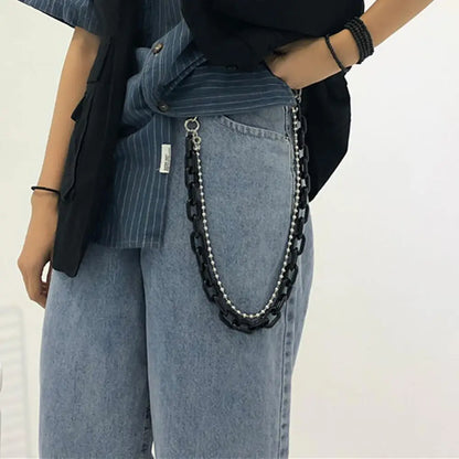 Kawaii Double Layered Candy Pants Chain 🍬✨ - Vibrant Punk Waist Accessory for Parties! 🌈🎉