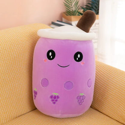 Bubble Tea Buddy ☕️🧸 Plushie - Cute Room Decor & Soft Hug Cushion 🎁✨ - Pixie Quill