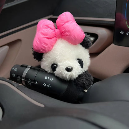 Kawaii Plush Puppy Wiper Accessory 🐶✨ Cute Bowknot Dog Car Decoration for Whimsical Interiors!