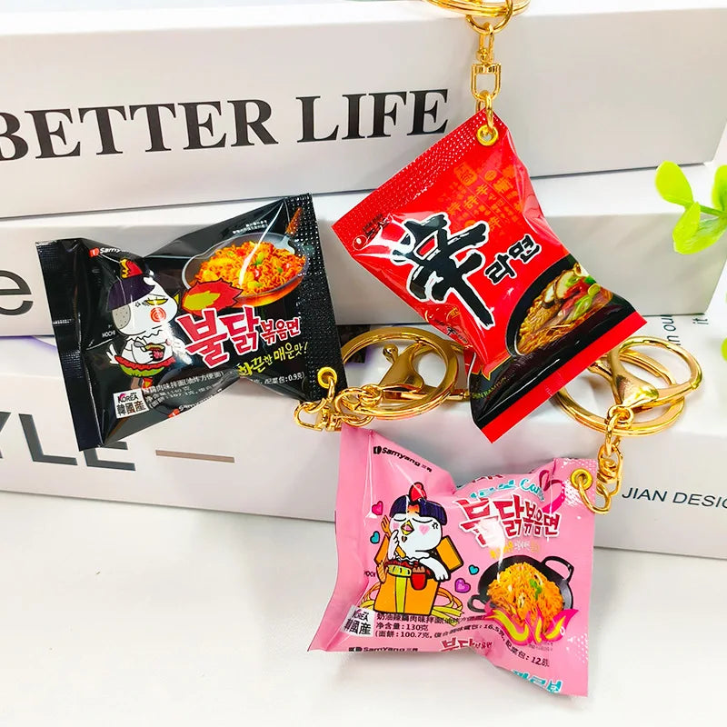 Adorable Instant Noodles Keychain For Phone And Bags Mini Snack Gift 🍜🎁