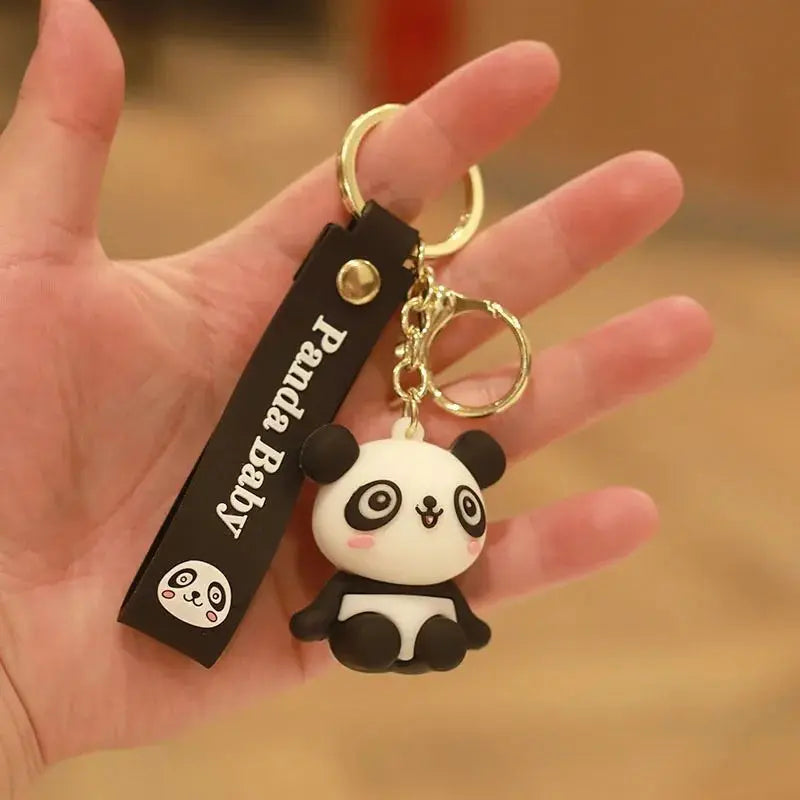 Kawaii Panda Plush Keychain 🐼✨ | Cute Taiyaki Doll Bag Pendant | Adorable Couples Keyring 🥳❤️