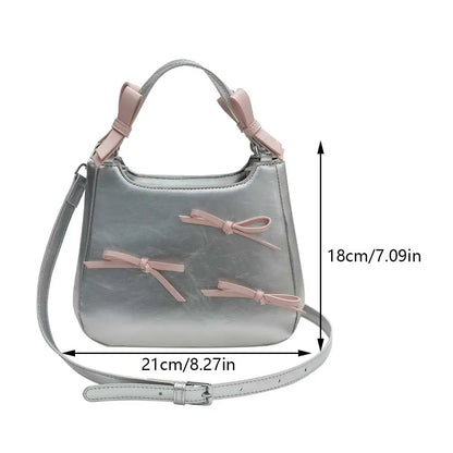 Kawaii Sweet Bow Mini Crossbody Bag 🎀✨ | Trendy PU Leather Tote for Girls | Aesthetic Clutch Handbag 💖