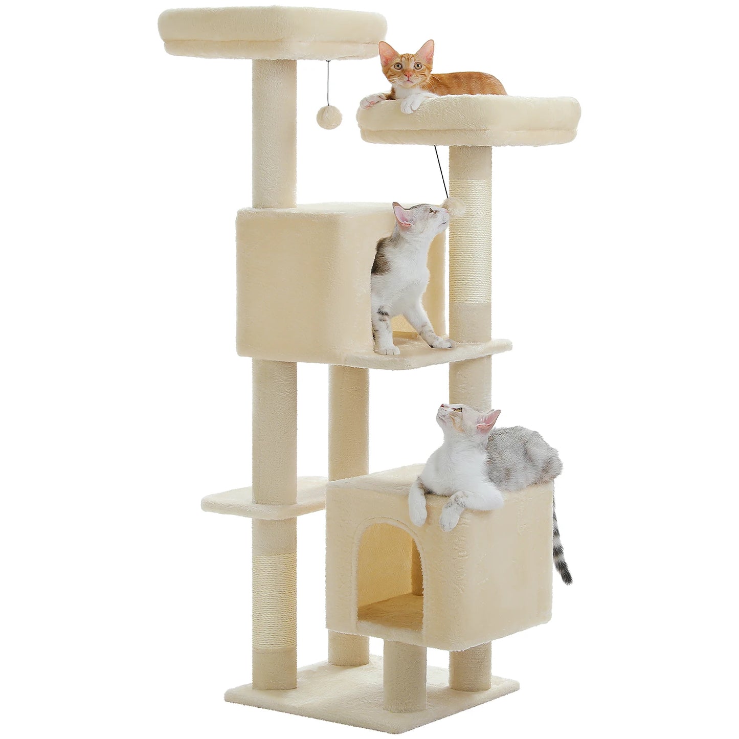 Cactus Cat Tower 133cm Indoor Cat Tree With 2 Perches 2 Condos 🐱🌵