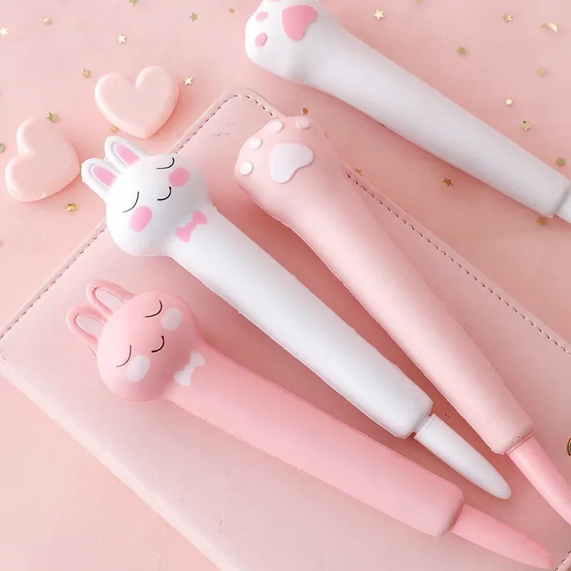 🐰✨ Adorable Rabbit Gel Pens - Squishy Foam Cuties for Bright School Days & Creative Offices! 🖊️🌈