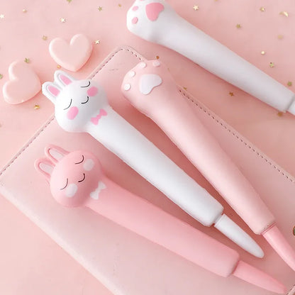 🐰✨ Adorable Rabbit Gel Pens - Squishy Foam Cuties for Bright School Days & Creative Offices! 🖊️🌈